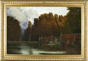 Los 6222 - Roeder, Max - Herbstliche Parklandschaft mit Wasserspiegel - 1 - thumb