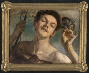Los 6233 - Kronberg, Julius - Studie eines lächelnden Bacchanten mit Thyrsos und Kylix - 1 - thumb