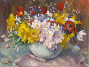 Lot 6241, Auction  128, Mosson, George, Frühlingsstrauß mit Tulpen, Narzissen und Anemonen
