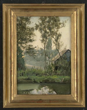 Los 6243 - Forster, Joseph Wilson - "On the Colne" - Partie am Ufer des Flusses Colne in Hertfordshire mit Cottage - 1 - thumb
