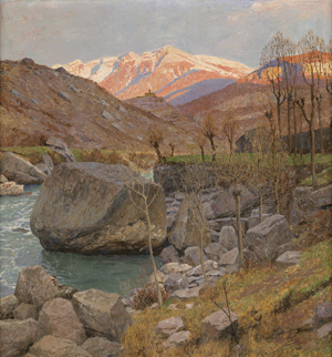 Lot 6246, Auction  128, Lietzmann, Hans, Frühlingsabend im Sarcatal bei Castel Drena am Gardasee