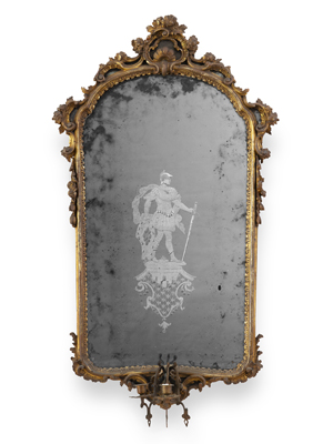 Los 6272 - Venezianisch - 18./19. Jh. Paar gravierte venezianische Girandole-Spiegel - 2 - thumb