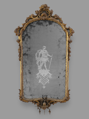 Los 6272 - Venezianisch - 18./19. Jh. Paar gravierte venezianische Girandole-Spiegel - 3 - thumb