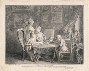 Lot 6503, Auction  128, Chodowiecki, Daniel Nikolaus, Cabinet d'un peintre - Das Familienblatt des Künstlers