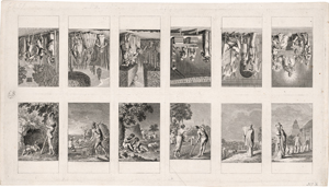 Lot 6517, Auction  128, Chodowiecki, Daniel Nikolaus, Zwölf Blätter zur Geschichte der Menschheit nach ihren Kulturverhältnissen