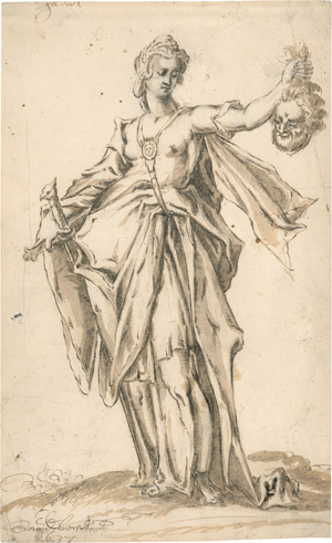 Lot 6565, Auction  128, Deutsch, 1637. Judith mit dem Haupt des Holofernes