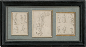 Lot 6568, Auction  128, Saftleven, Herman, Drei Blatt mit Figurenstudien
