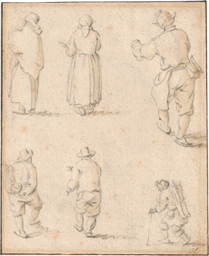 Los 6568 - Saftleven, Herman - Drei Blatt mit Figurenstudien - 3 - thumb