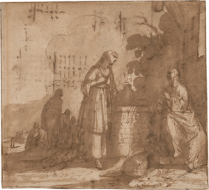 Lot 6570, Auction  128, Rembrandt Harmensz. van Rijn - Umkreis, Christus und die Samariterin am Brunnen