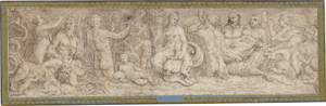 Lot 6584, Auction  128, Italienisch, um 1580. Fries mit Tritonen, Flussgöttern und Nymphen