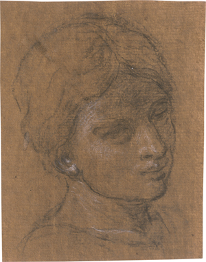 Lot 6591, Auction  128, Italienisch, 17. Jh. Kopfstudie einer jungen Frau