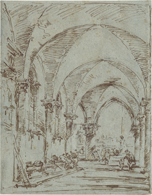 Lot 6611, Auction  128, Guardi, Francesco, Blick durch den Arkadengang von Palazzo Ducale in Venedig