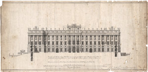 Lot 6618, Auction  128, Sacchetti, Giovanni Battista, Entwurf für die Hauptfassade des Palacio Real in Madrid