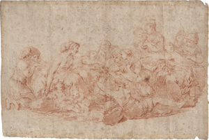 Lot 6622, Auction  128, Lemoine, François, Studie zu einer vielfigurigen Gruppe von Frauen und Kindern