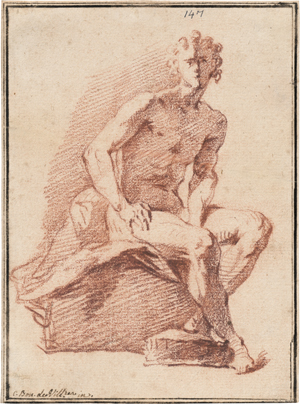 Lot 6633, Auction  128, Boucher de Villiers, C., Sitzender männlicher Akt