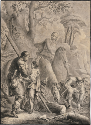 Lot 6645, Auction  128, Rode, Christian Bernhard, Der Prinzenraub: Der Köhler rettet den sächsischen Prinzen von seinem Räuber Kuntz von Kauffungen