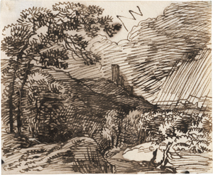 Lot 6649, Auction  128, Kobell, Franz, Vier Federzeichnungen mit Ideallandschaften