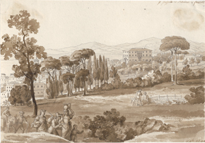 Lot 6662, Auction  128, Deutsch, 1806. Blick auf Frascati von der Villa Belvedere