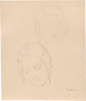 Lot 6678, Auction  128, Hübner, Julius, Pauline Hübner (Kopfstudien)
