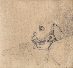 Los 6701 - Géricault, Théodore - Tableau mit 5 Zeichnungen: Selbstportrait während seiner letzten Krankheit; Junge mit Hut; Studie für das Bildnis von Louise Vernet als Kind; Studie einer Hand; Studie für das Bildnis von Olivier Bro de Comères als Kind mit Hund - 5 - thumb
