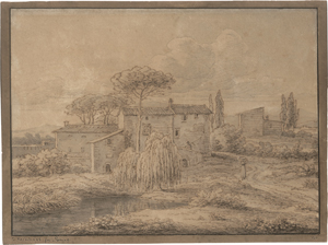 Lot 6712, Auction  128, Reinhart, Johann Christian, Ansicht einer kleinen Hofanlage in Italien