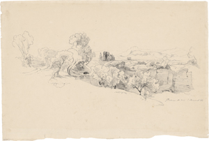 Lot 6725, Auction  128, Hummel, Carl Maria Nikolaus, Blick über einen Olivenbaumhain über die Bucht von Palermo