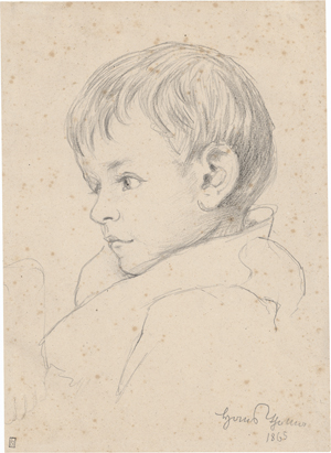 Lot 6752, Auction  128, Thoma, Hans, Brustbild eines Knaben im Dreiviertelprofil