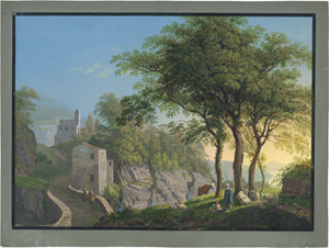 Lot 6758, Auction  128, Bleuler, Johann Ludwig, Schweizer Landschaft im Abendlicht