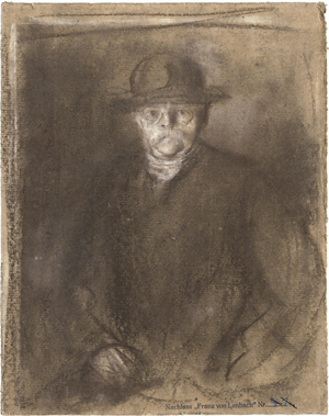 Lot 6782, Auction  128, Lenbach, Franz von, Porträtstudie des Otto Fürst von Bismarck mit Hut und Brille