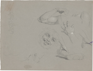 Lot 6792, Auction  128, Rothaug, Alexander, Studienblatt mit dem Kopf eines Kentauren