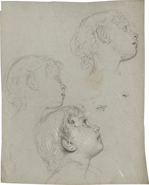 Lot 6793, Auction  128, Rothaug, Alexander, Studienblatt mit Kinderköpfen