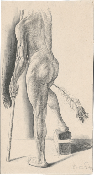 Lot 6809, Auction  128, Müller, Richard, "Modeneuheit": Männlicher Akt mit Pfauenfeder