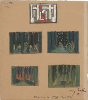 Lot 7011, Auction  128, Corinth, Lovis, Bühnenskizzen für Eugene O'Neills Kaiser Jones