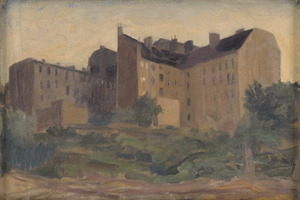 Lot 7018, Auction  128, Stekker, Martin, Hinterhöfe ("Mietskasernen in Schmargendorf")