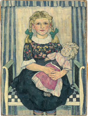 Lot 7023, Auction  128, Durm, Leopold, Mädchen mit Puppe