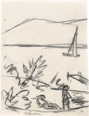 Lot 7038, Auction  128, Kirchner, Ernst Ludwig, Segelboot auf dem Müggelsee