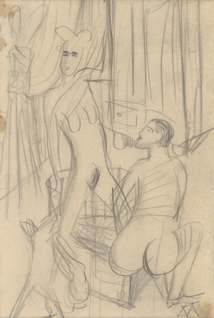 Lot 7055, Auction  128, Dix, Otto, Studie zu "Drei Weiber"
