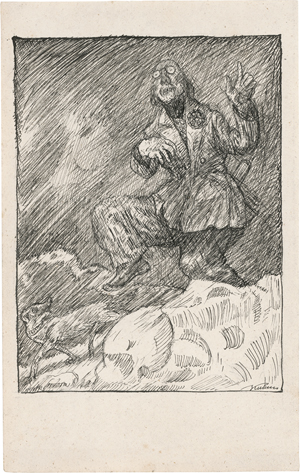 Lot 7066, Auction  128, Kubin, Alfred, Der Gelehrte mit seinem Hund