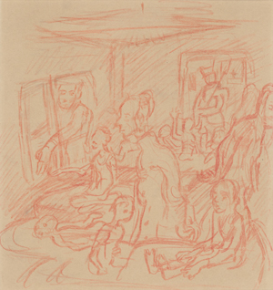 Lot 7070, Auction  128, Kokoschka, Oskar, Soldaten, Mütter u. Kinder