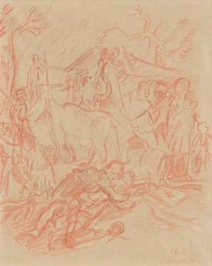 Lot 7071, Auction  128, Kokoschka, Oskar, Plündernde Soldaten