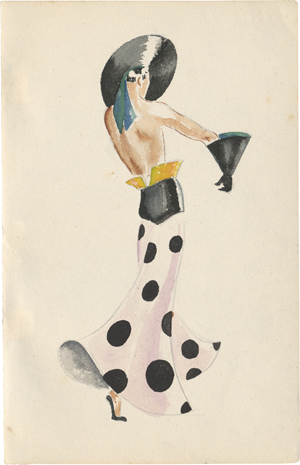 Lot 7119, Auction  128, Masjutin, Wassili Nikolajewitsch, Kostümentwurf für eine Dame, rückenfrei