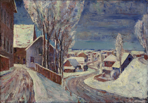 Lot 7131, Auction  128, Lehmann, Jean, "Bergstraße Etzenhausen" (Winterliche Straße in Dachau)