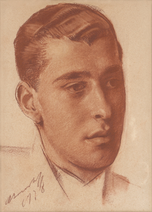 Lot 7136, Auction  128, Iacovleff, Alexandre, Männerportrait, leicht nach rechts blickend