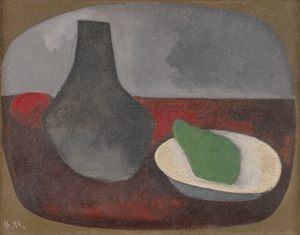 Lot 7195, Auction  128, Strempel, Horst, Stilleben mit schwarzem Krug und Birne