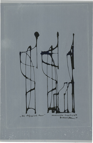 Lot 7289, Auction  128, Beckmann, Otto, Olympisches Feuer. Elektronische Computergrafik