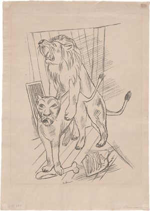 Lot 8009, Auction  128, Beckmann, Max, Löwenpaar
