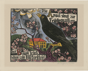 Lot 8029, Auction  128, Felixmüller, Conrad, Buchstabe A-B (Die Amsel singt...)