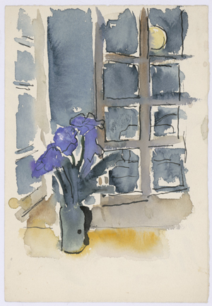 Lot 8038, Auction  128, Hauptmann, Ivo, Blaue Blumen vor dem Fenster
