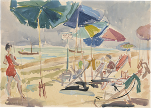 Lot 8041, Auction  128, Heckendorf, Franz, Strandszene