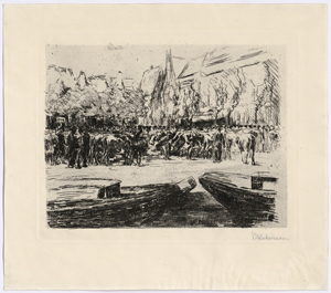 Lot 8061, Auction  128, Liebermann, Max, Rindermarkt in Leiden